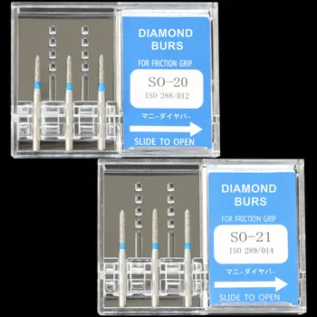 

30Pcs(10Boxes) Dental Diamond Burs SO-20 / SO-21 Polisher Drill High Speed Handpiece Polishing Dentist Burrs