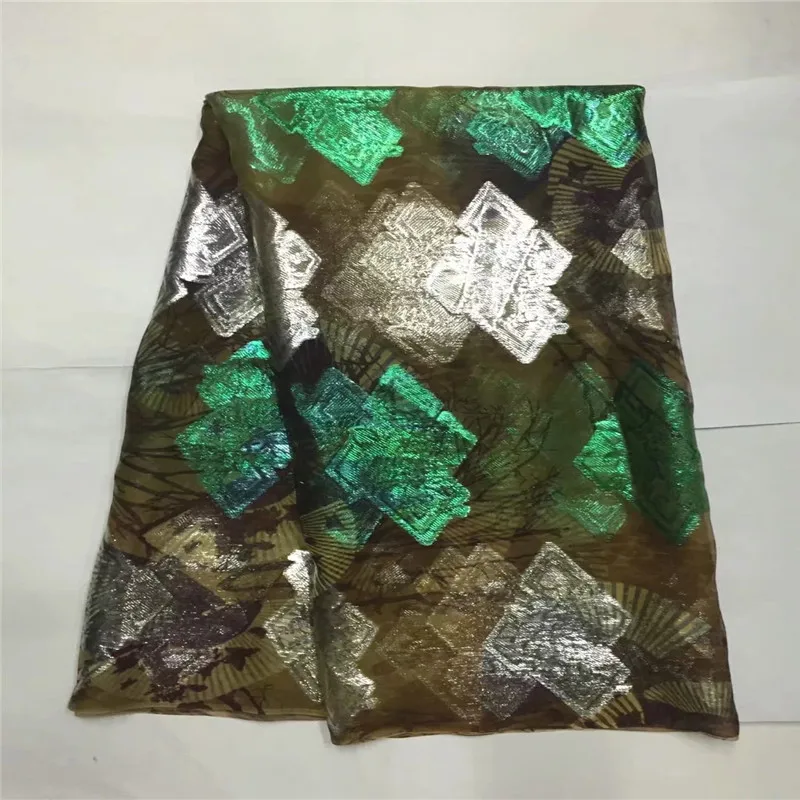 

High quality silk fabric for lady dress embroidered george silk fabric African metallic silk fabric 114cm/8mm 5 yards LXE092416
