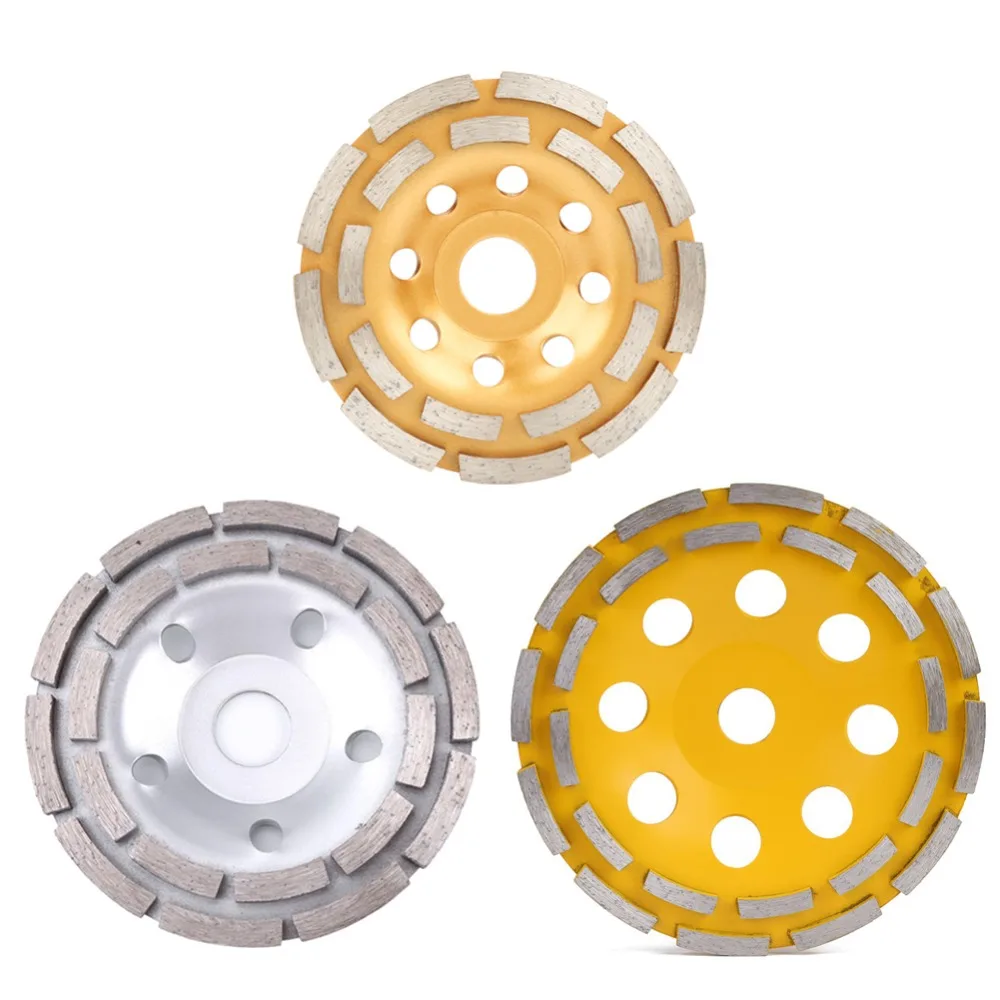 115/125/180mm Diamond Double Row Grinding Disc Brick Concrete Cut