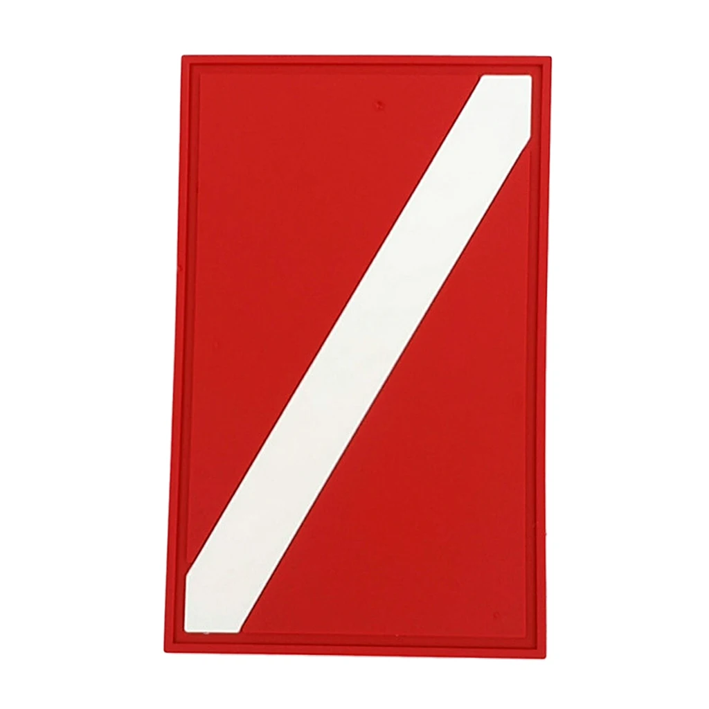 1 Piece 8x5 cm Deluxe PVC Scuba Diving Dive Flag Patch Diver Down Safety Marker Flag Badge 