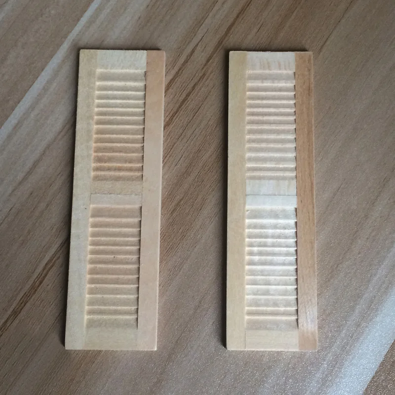 1Pair Wooden 1:12 Miniature Dollhouse Window Shutter Dollhouse ... 1Pair Wooden 1:12 Miniature Dollhouse Window Shutter Dollhouse ...