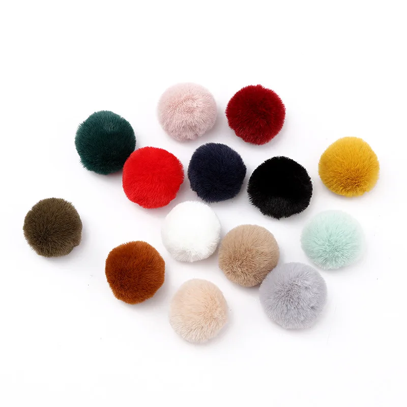 

10 PCS 40mm DIY Handmade High Imitation Of Rabbit Hair Bulb Pendant Charm With a Loop For Jewelry Making