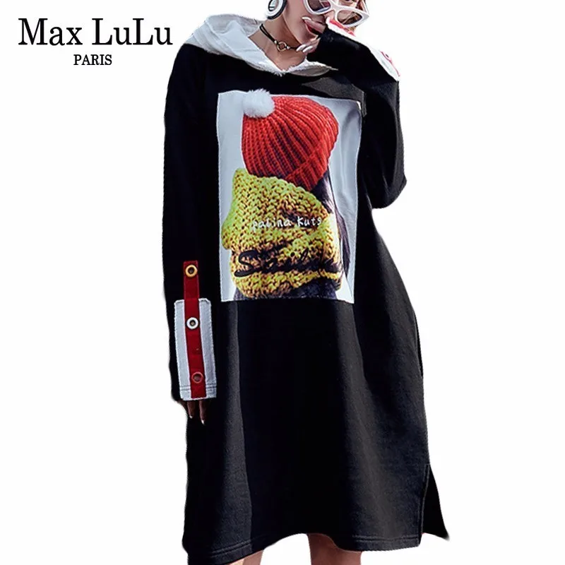 Шикарные женские платья Max LuLu в Корейском стиле уличная одежда панк зимние