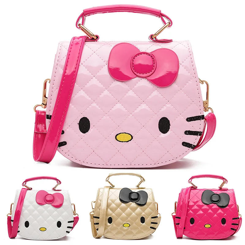 

3-7 Yrs Baby Backpack Cute Cartoon Pink White Gold Shoulder Cat Plush PU Bag Toy Children's School Bag Girls Backpacks