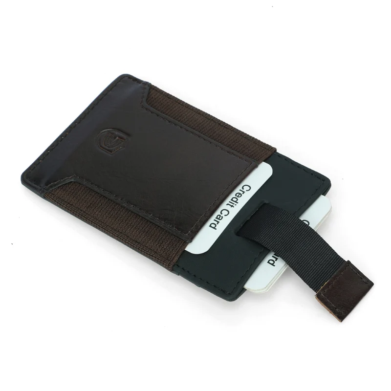 Super Slim Soft Wallet 100% Sheepskin Genuine Leather Mini Credit Card Wallet Purse Card Holders Men Wallet Thin Small (5)