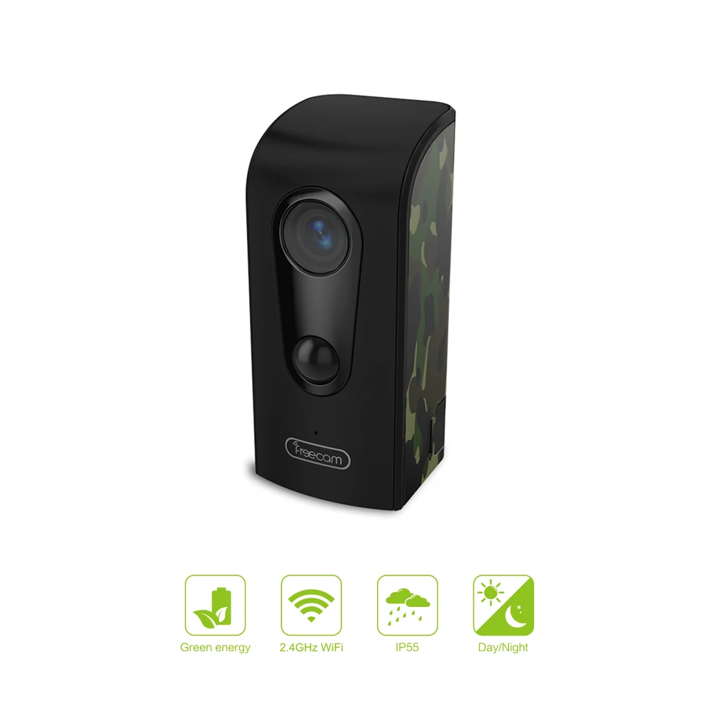 

FREECAM Outdoor /Indoor Wire-free wifi Camera HD Waterproof Home Security Camera with Night Vision and Motion Alert Push C380C