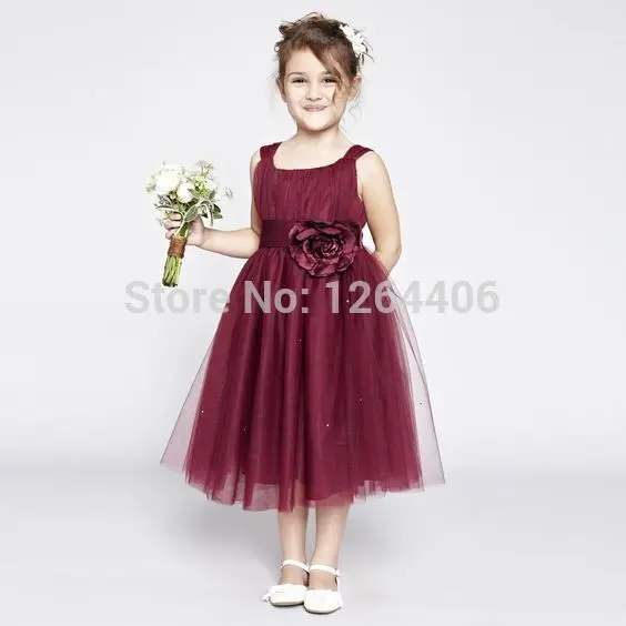 maroon dress for flower girl