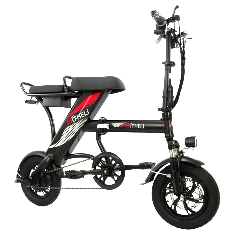 Excellent New folding electric bicycle 12-inch detachable battery electric bike  travel ebike Adult 2-wheel battery scooter 2