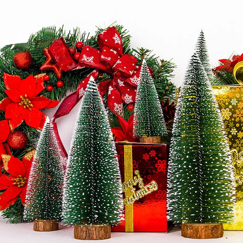 1 шт. Мини Рождественская елка маленькая сосновая елка рождественский орнамент искусственные деревья DIY настольные украшения для дома Новогоднее украшение детский подарок