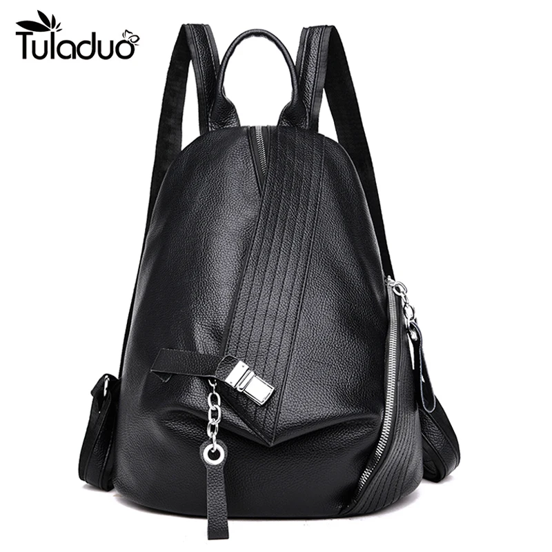 

2023 New Fashion Genuine Leather Trend Anti-theft Multi-function Backpack New Version Contracted High Quality High Capacity
