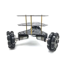 Новое прибытие MT100S 3WD Omni колеса Робота автомобиля. Рама из нержавеющей стали с колесами 100 мм. Мощные двигатели. Для игрушечного автомобиля DIY. Робот строительный набор