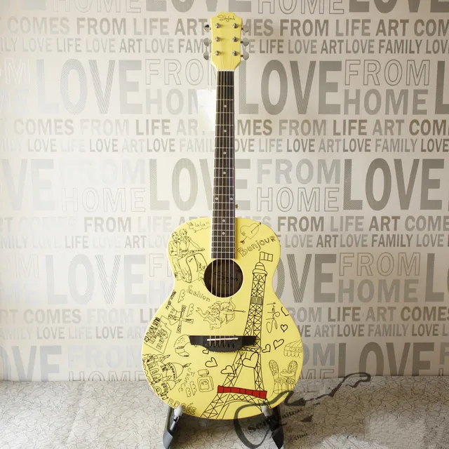 Cheap 2016 NEW guitars 40 inch high quality Acoustic Guitar guitarra Musical Instruments with guitar strings