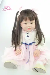 NPK 70 см силиконовая кукла реборн игрушки как настоящие 28 дюймов виниловая принцесса малыш куклы длинные волосы bebes Reborn bonecas
