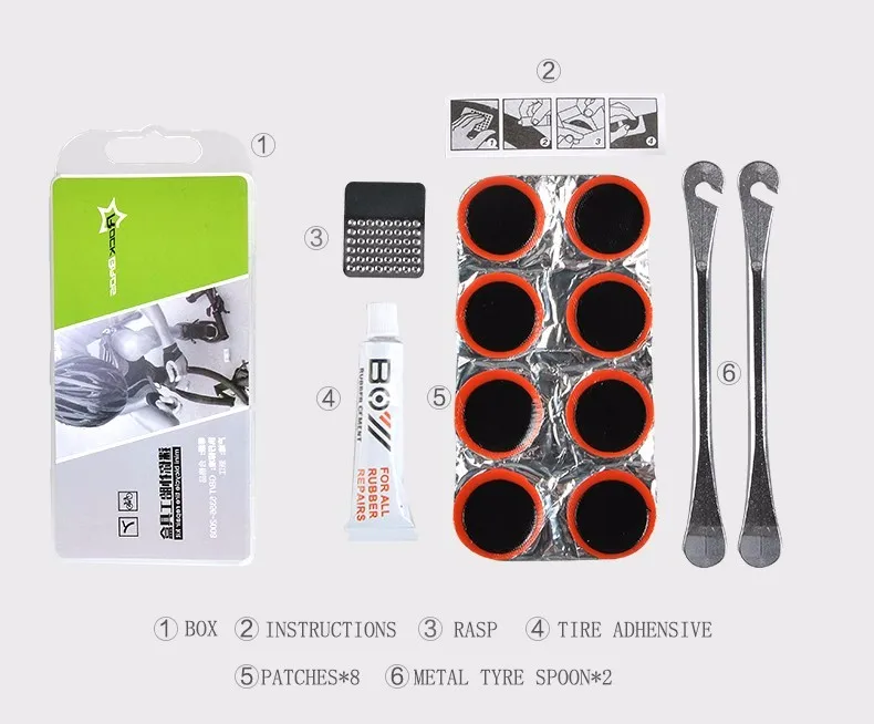 38ROCKBROS Multi-function Bicycle Repair Tool MT Road Bike Rack Portable Tool Bag Cycling Repair Kit Set Hex Wrench Pump Tool Box