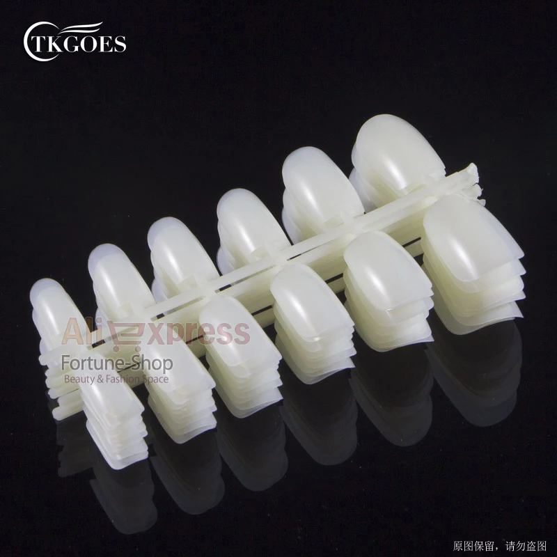 

TKGOES Free Shipping for 3 Packs 120pcs Nail Tips Short Design Fake Nails Full Cover False Acrylic Nails Artificial Natural