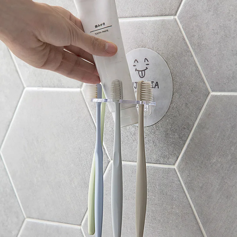 

1Pcs Smiling Face Multifunctional Toothbrush Rack Toothbrush Whitening Soft Bristles Bamboo Toothbrush Eco Friendly Oral Care