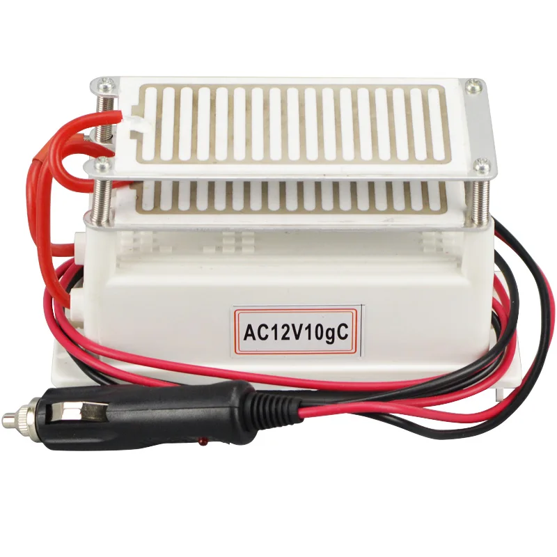 

10G/H Car Charger Ozone Generator 12V Portable Ozone Generating machine CE Approval Ozone Sterilizer Double Ceramic Plate