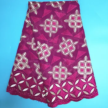 

Fashion Design 100% Cotton Lace Red African Swiss Voile Lace In Switzerland High Quality Nigerian Lace Fabric For Women Dress 7