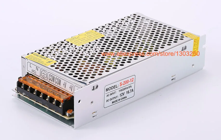 

High Quality 12V 16.5A DC 200W Universal Regulated Switching Power Supply 12V 200W LED Driver