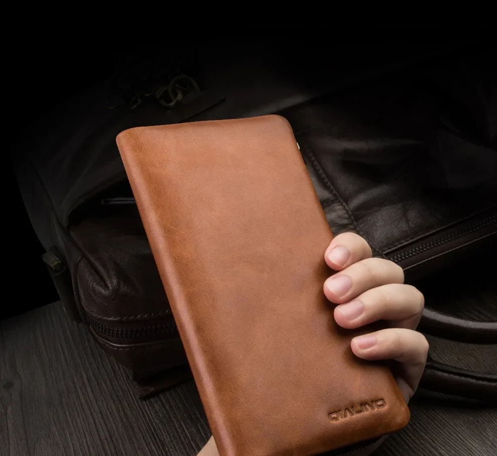 QIALINO кобура для iPhone 7 и iPhone 7 Plus кожаный чехол-бумажник, Изготовленный вручную чехол для iPhone 6s слоты для карт 4,7/5,5 дюймов