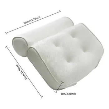 

NEW Bath Tub Spa Pillow Cushion Neck Back Support Massage Bathtub Suction Cup