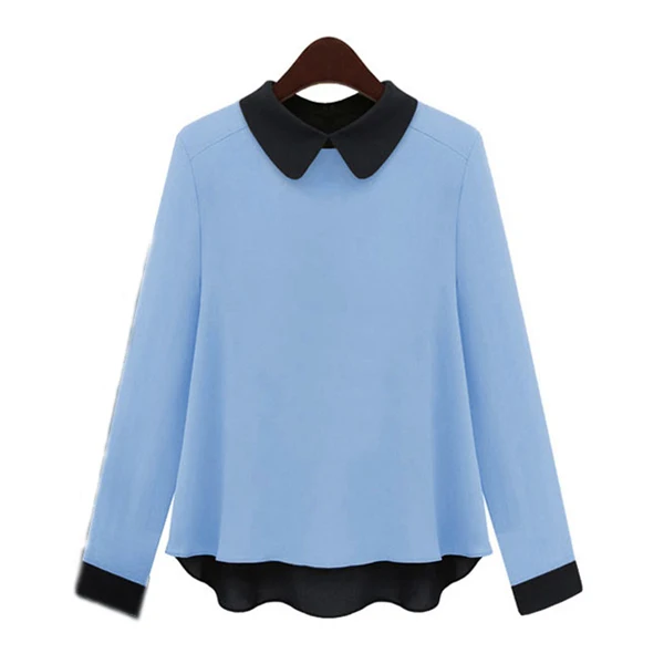 fashionable women shirts 2015 cute sweet peter pan collar
