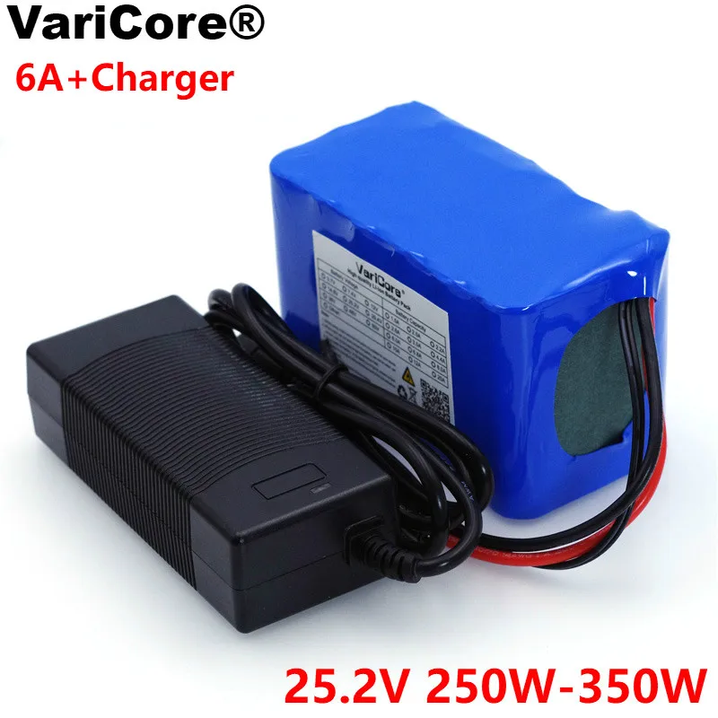 

VariCore 24V 6 Ah 6S3P 18650 Battery Lithium Battery 25.2 v Electric Bicycle Moped /Electric/Li ion Battery Pack+1A Charger