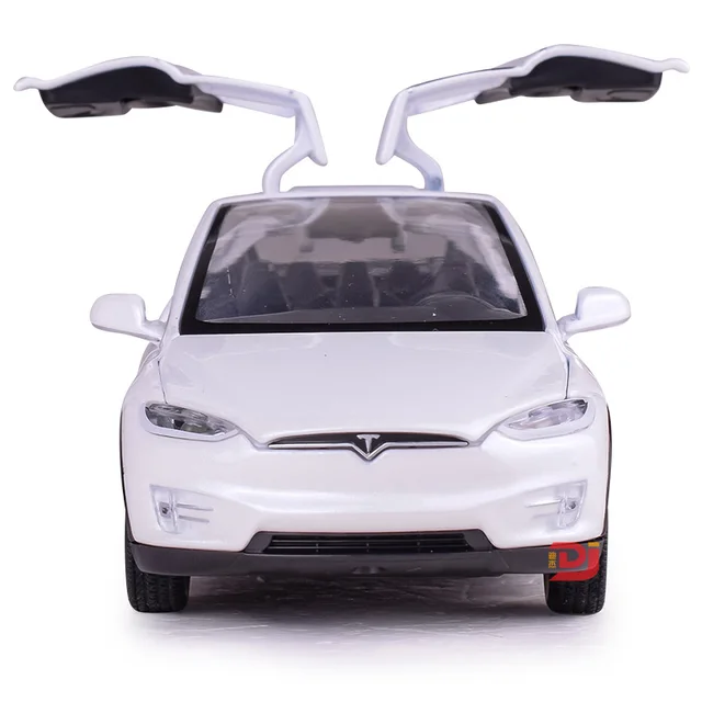 132 Alloy Car Model Tesla MODEL X90 Metal Diecast Toy Vehicles Car