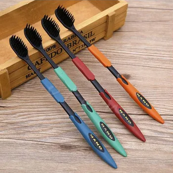 

Cheapest !!! 4PCS Bamboo Charcoal Nano Toothbrush Double Ultra Soft Toothbrush for Oral Care
