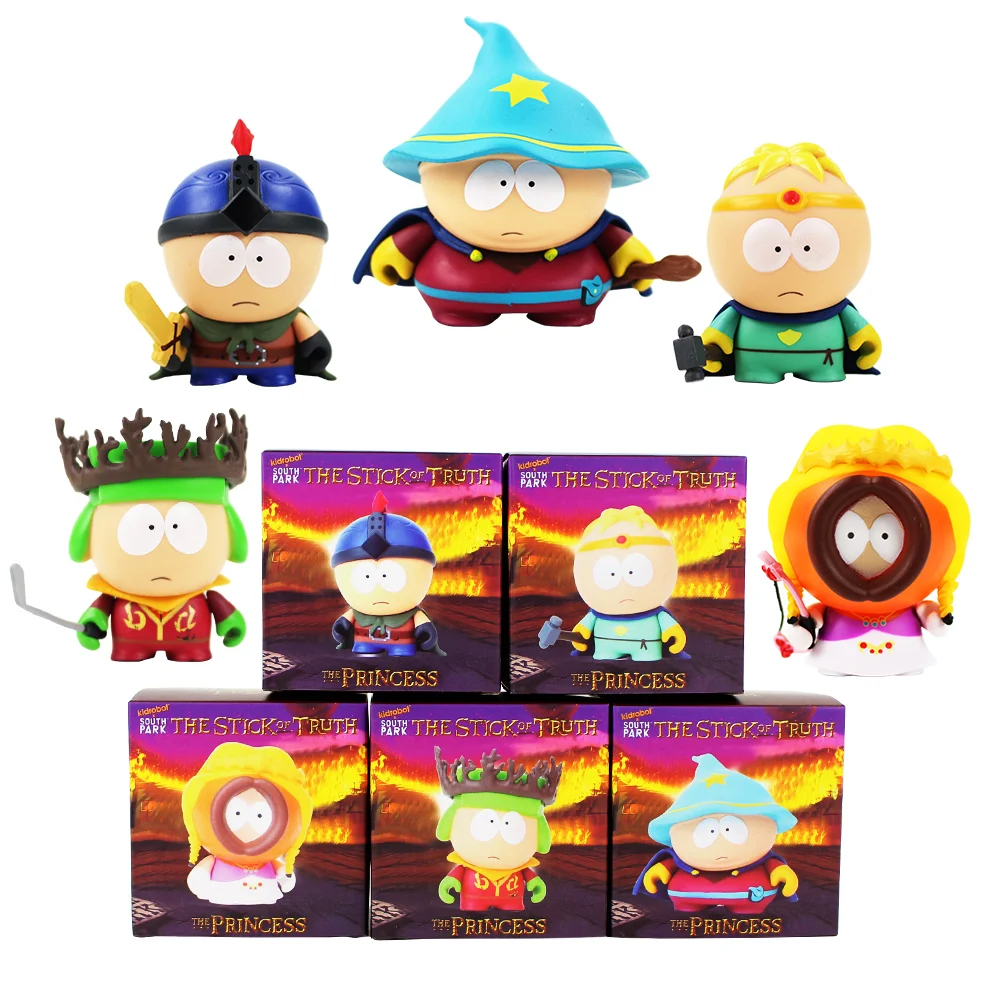 

5pcs/lot South Park Figure Toy The Stick of Truth Kenny Stan Marsh Kyle Eric Mini Model Doll Gift for Kids