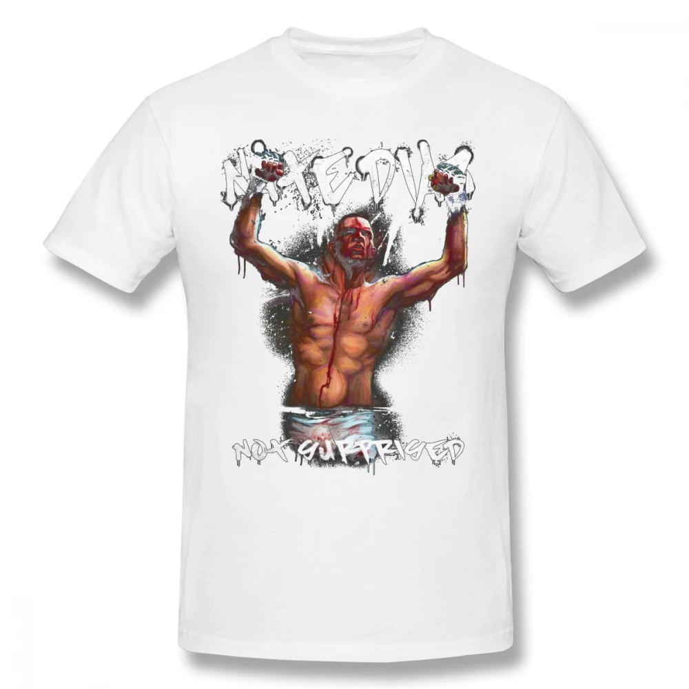 Для мужчин Nate Diaz Is Not удивленная футболка крутая UFC MMA Чемпион Футболка хлопок большой размер Camiseta - Цвет: Белый
