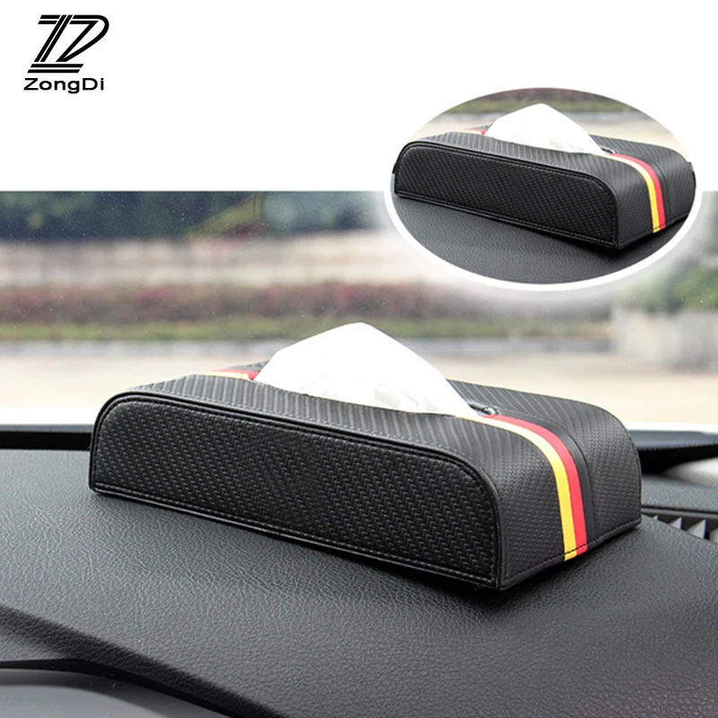 ZD Carbon fiber Auto Car Tissue Boxes Paper Towel for Toyota Corolla