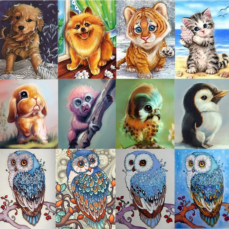 

Home Animal landscape character 5D Diamond Painting Cross stitch Kit 20 Pattern Wall Sticker Diamond Embroidery Painting Gift