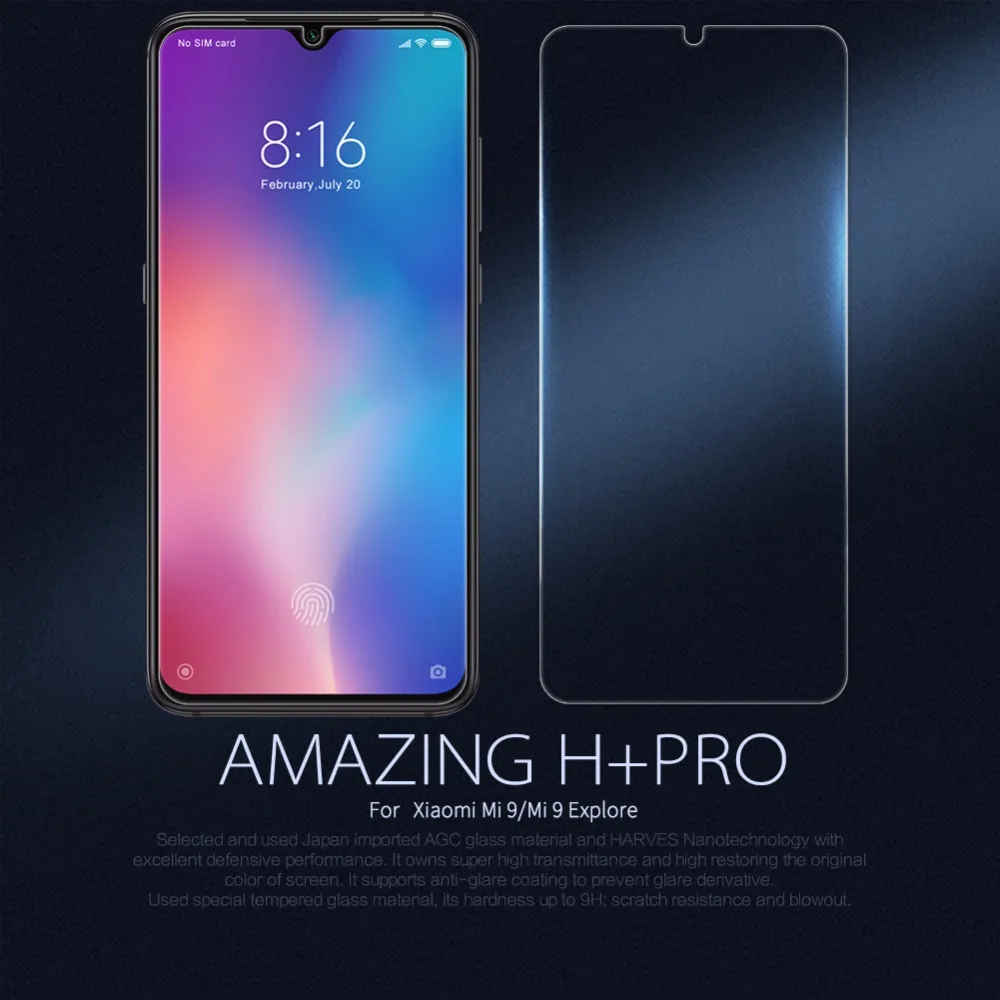 

Nillkin Glass for xiaomi mi9 /xiaomi mi 9 Explore H+PRO 2.5D Screen Protector protective safety glass film xiaomi mi 9 /mi9 SE