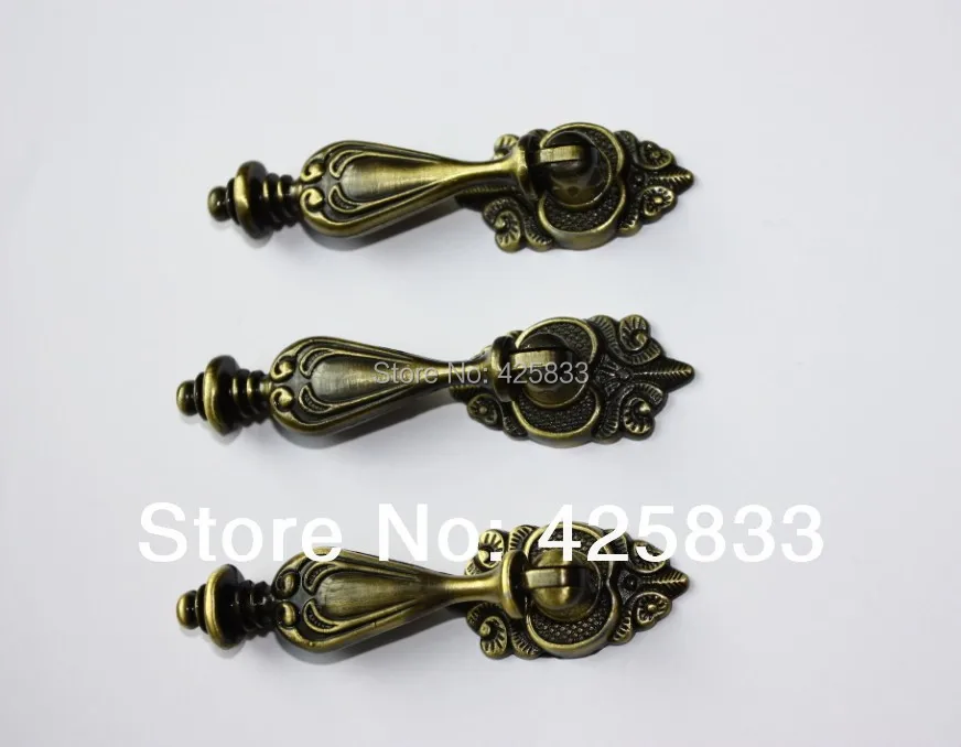 

Fedex 100pcs Antique Bronze Mini Handles European Style Hardware Desk kitchen cabinet handles and knobs