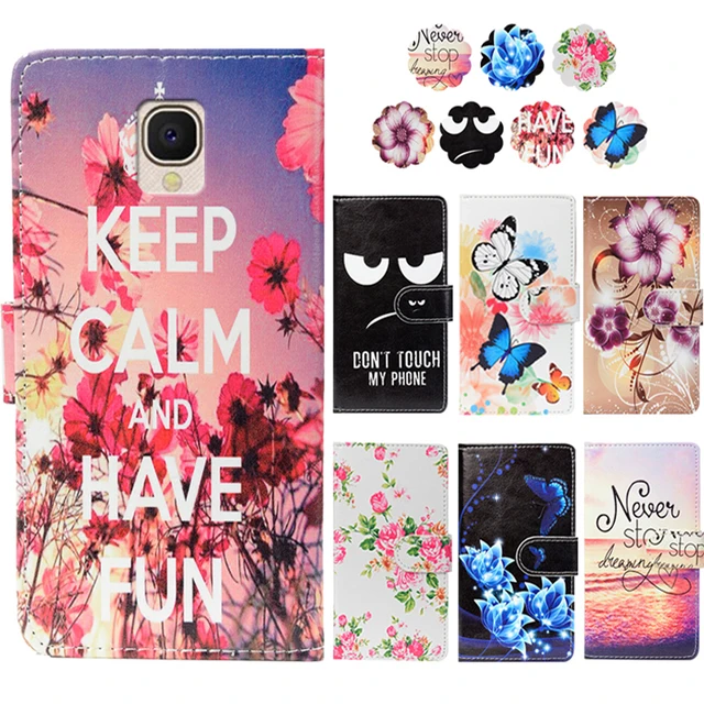 Best Offers Top Selling Cartoon Painting PU Leather Flip Case For Haier G51 Case Back Cover 5.0" Protective Case Bags