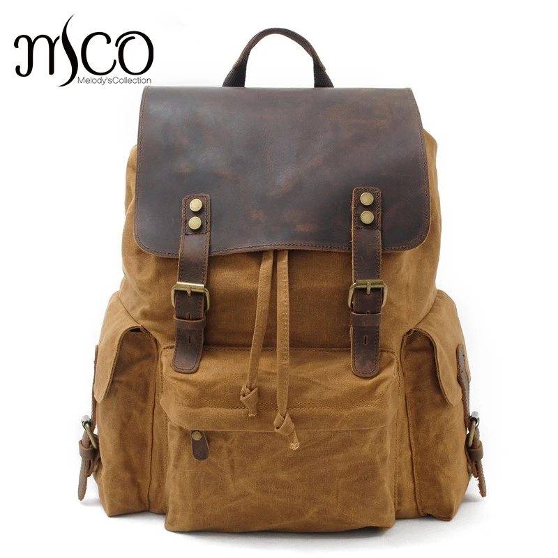 Hoge Kwaliteit Waterdichte Rugzak Mannen Canvas Reizen Schouder Rugzak Vintage Grote Capaciteit Jeugd Jongen Laptop Rugzak Schooltas Hoge Kwaliteit Waterdichte Rugzak Mannen Canvas Reizen Schouder Rugzak Vintage Grote Capaciteit Jeugd Jongen Laptop Rugzak Schooltas
