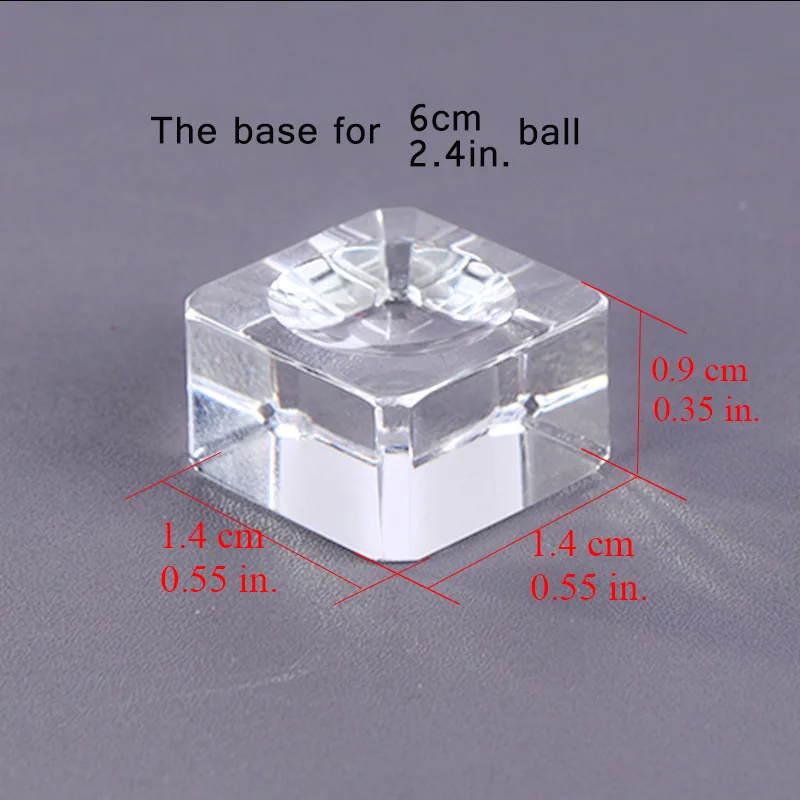 1 шт. Хрустальная основа для хрустального шара прозрачная стеклянная квадратная основа украшения шаровые аксессуары - Цвет: base of 6cm ball