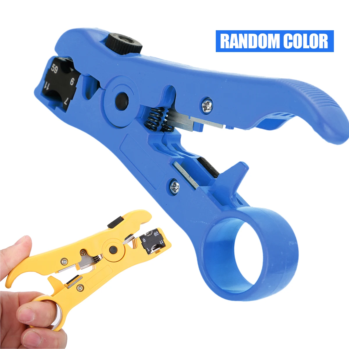 Cat 6 Coax Cable Wire Stripper Stripping Cutter Auto Tool for RG6 RG58 RG59 US