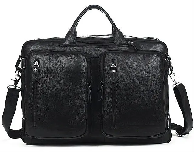 

2015 Multi-Function 100% Genuine Leather Men Messenger Bag Large Crossbody Bags for Men leather Shoulder Bag Tote Handbag black