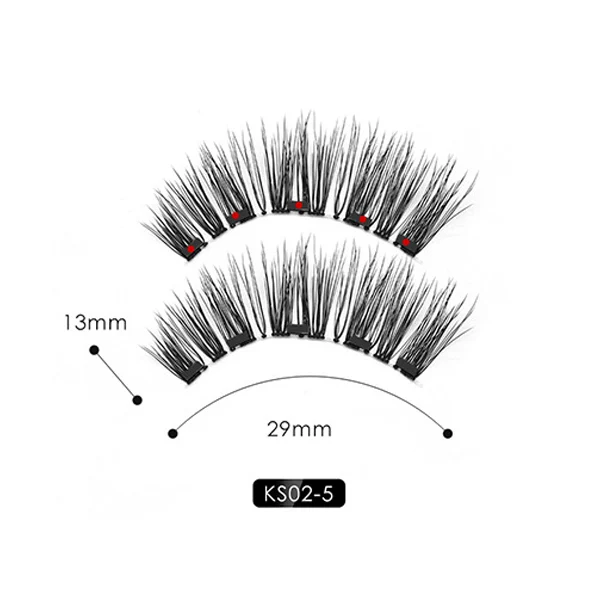 Магнитная подводка для глаз Комплект ресниц магнитные 3D ресницы и жидкая подводка для глаз с накладными ресницами бигуди для ресниц многоразовые Falses ресницы - Цвет: ks02-5