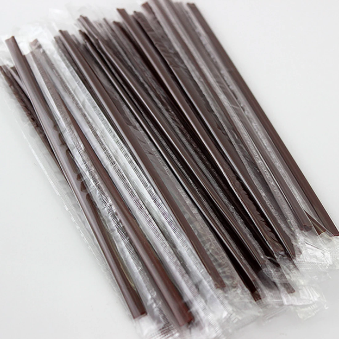 

Wholesale 500Pcs Disposable Coffee Straws PP Sucker Straws Stirrer Coffee Hot Drinking Straws Wedding Party Supply - Brown