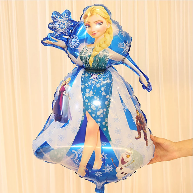 

90x55cm balloons for snow queen decoration and wedding supplies helium foil inflatable cartoon birthday princess balloons