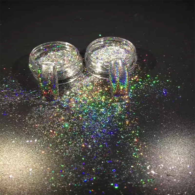 

1 Box 0.2g Galaxy Holographic Flakes Bling Laser Nail Sequins Holo Powder Glitter Paillette DIY For Nails Art Glitter Tools