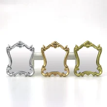 1/12 Миниатюрные аксессуары для кукольного домика, мини-зеркало из смолы, имитация мебели, модель игрушки для украшения кукольного дома