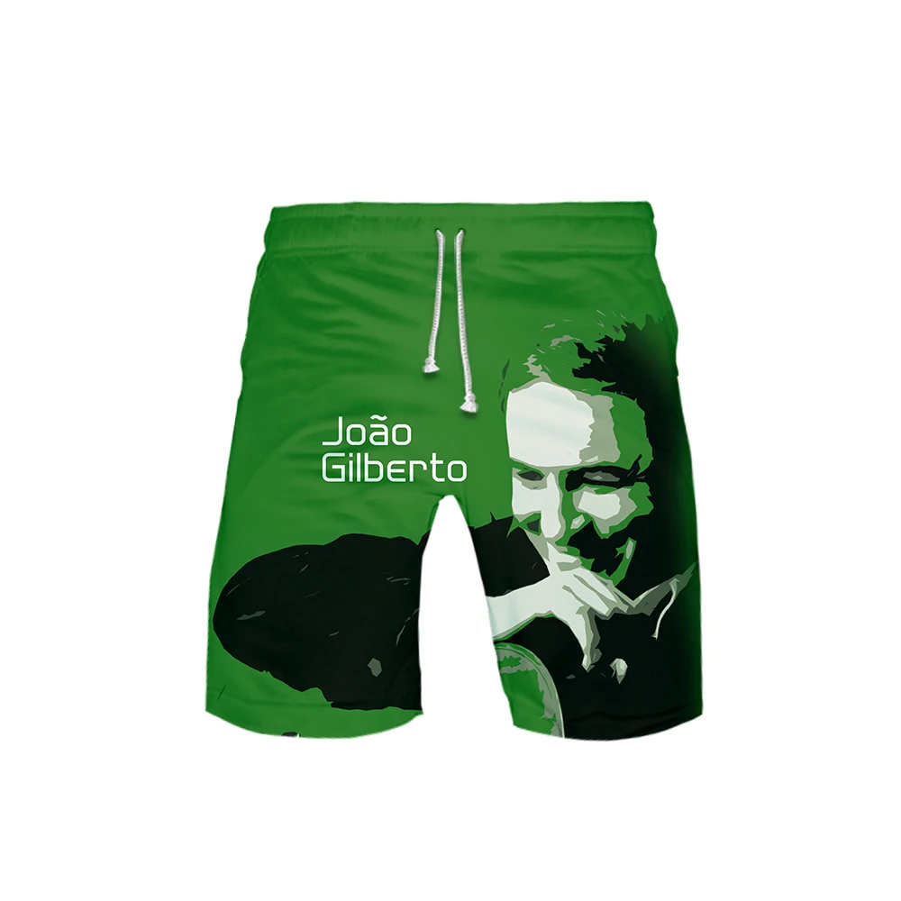 Крутые Joao Gilberto аутентичный бразильский музыкальный стиль 3D уличная Летняя Пляжная короткая мужская мода популярные повседневные шорты