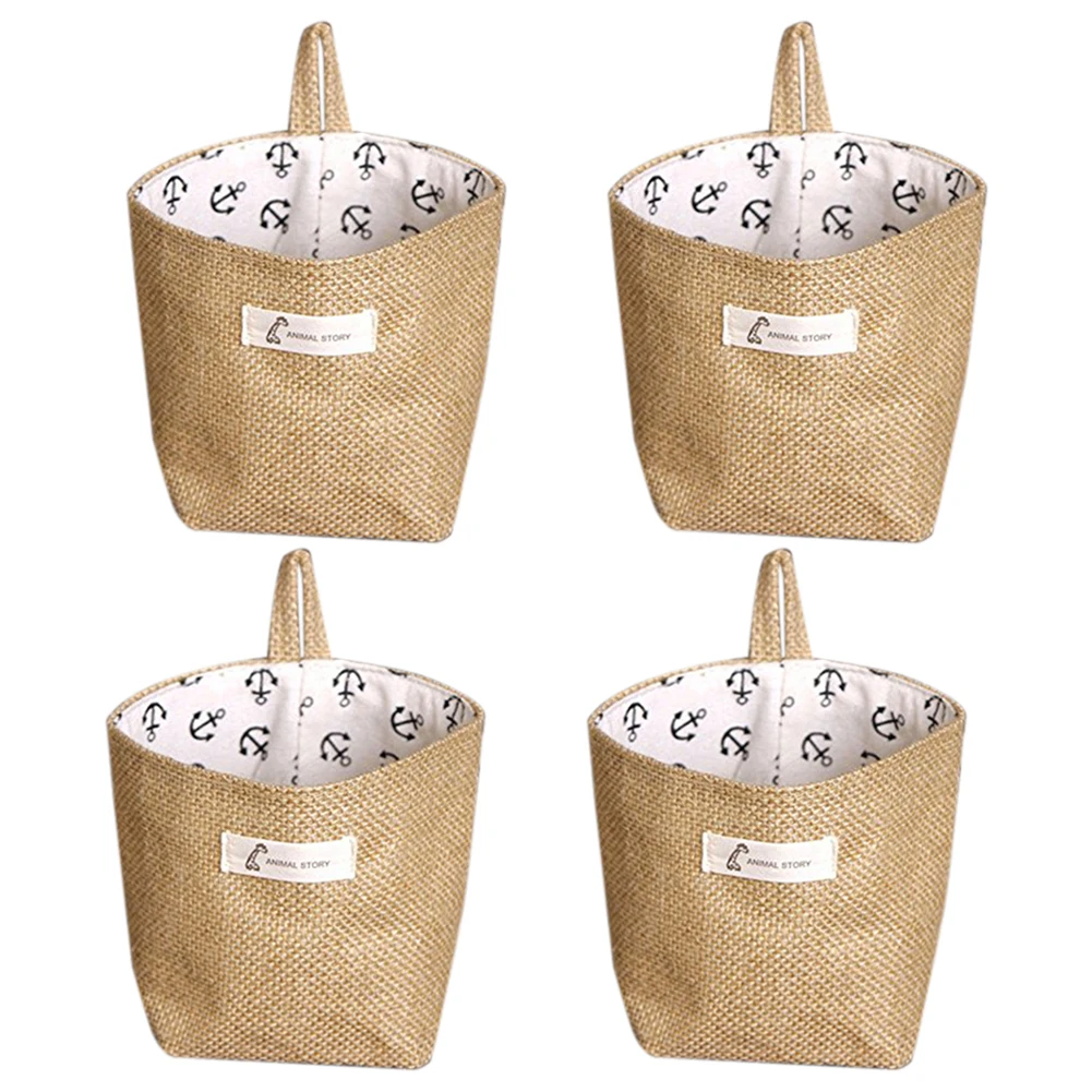 

RODE Non-woven fabric Storage Basket Bag Foldable Storage Basket Bag with Handle Home Organize Box for Home Closet Toys Office