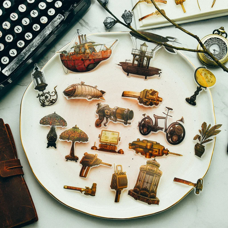 

VUAWRTG 40 pcs Vintage Vellum paper stickers for Scrapbooking/ DIY Crafts/ Card Making Decoration
