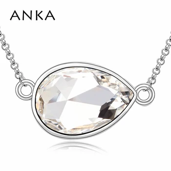 

ANKA water drop big crystal pendant necklace fine polishing mirror finish with Rhodium plated Crystals from Austria #99201