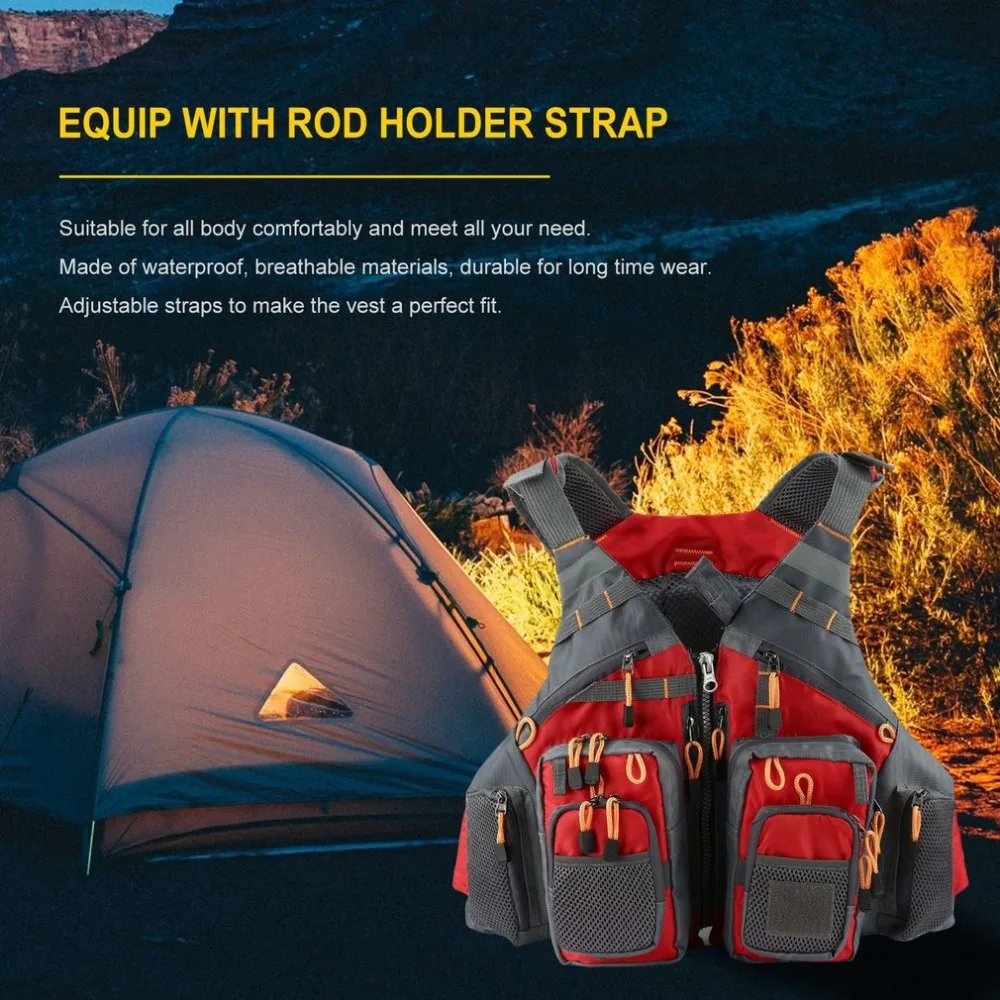 

Multifunctional Outdoor Fishing Quick Drying Mesh Fishing Vest Mutil-Pockets Removable Fishing Vest Jacket Comfortable